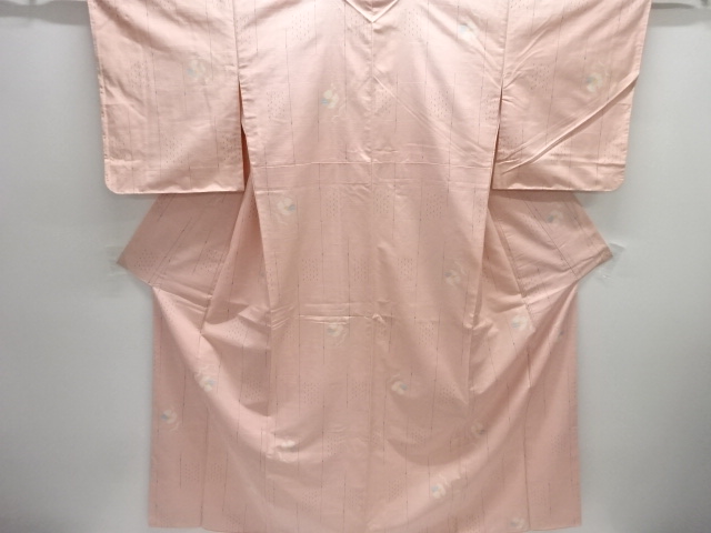 JAPANESE KIMONO / UNUSED TSUMUGI / WOVEN FLOWER & GRID 